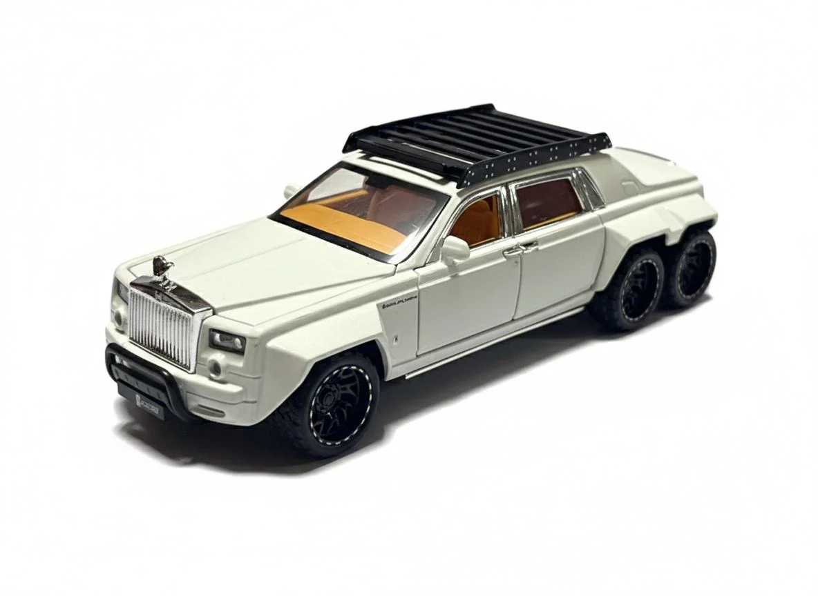 Pullback Rolls Royce Phantom 6-Wheel Die-Cast 1:32 Scale Asstd. W32321 - Image 3