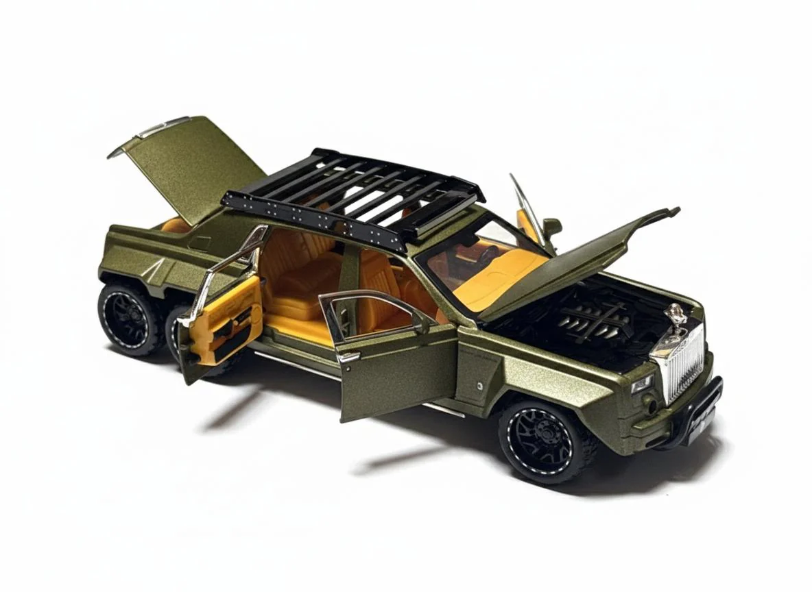 Pullback Rolls Royce Phantom 6-Wheel Die-Cast 1:32 Scale Asstd. W32321 - Image 4