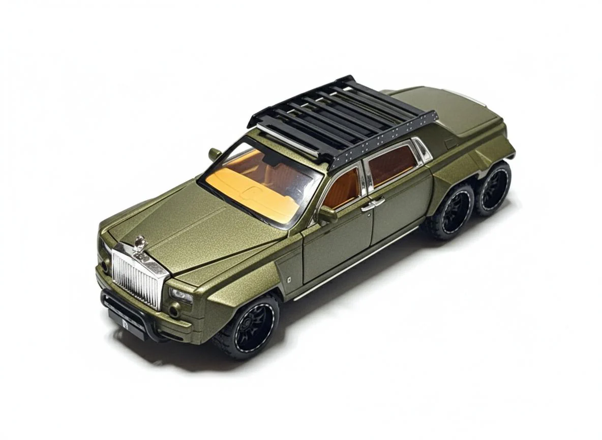 Pullback Rolls Royce Phantom 6-Wheel Die-Cast 1:32 Scale Asstd. W32321 - Image 5