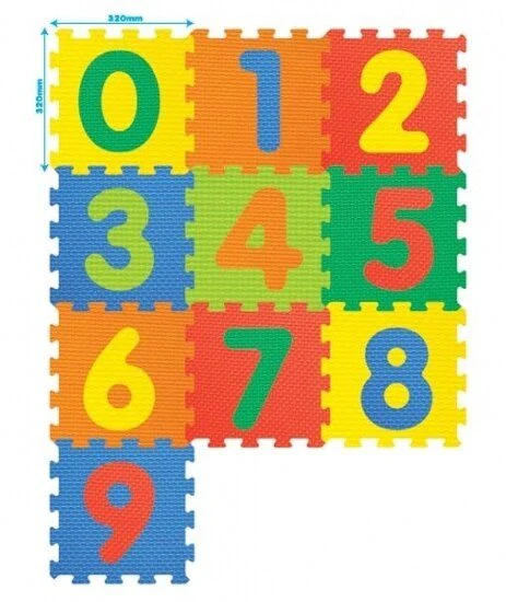 Puzzle Mat Number 0-9 10pcs 12inch 1001