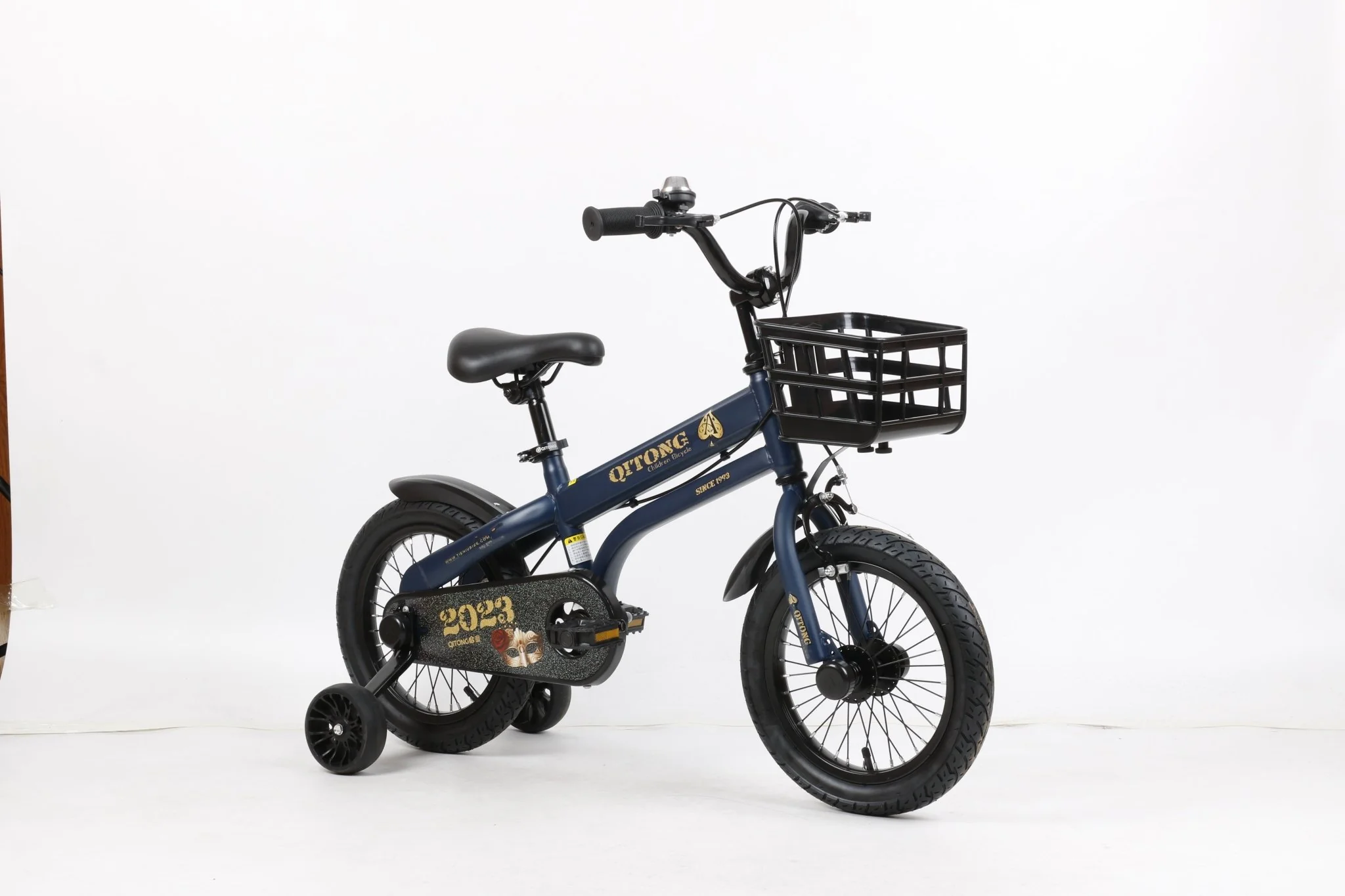 Qitong Bicycle With Basket 14 Inch Blue TN22A08 14IN - Image 2