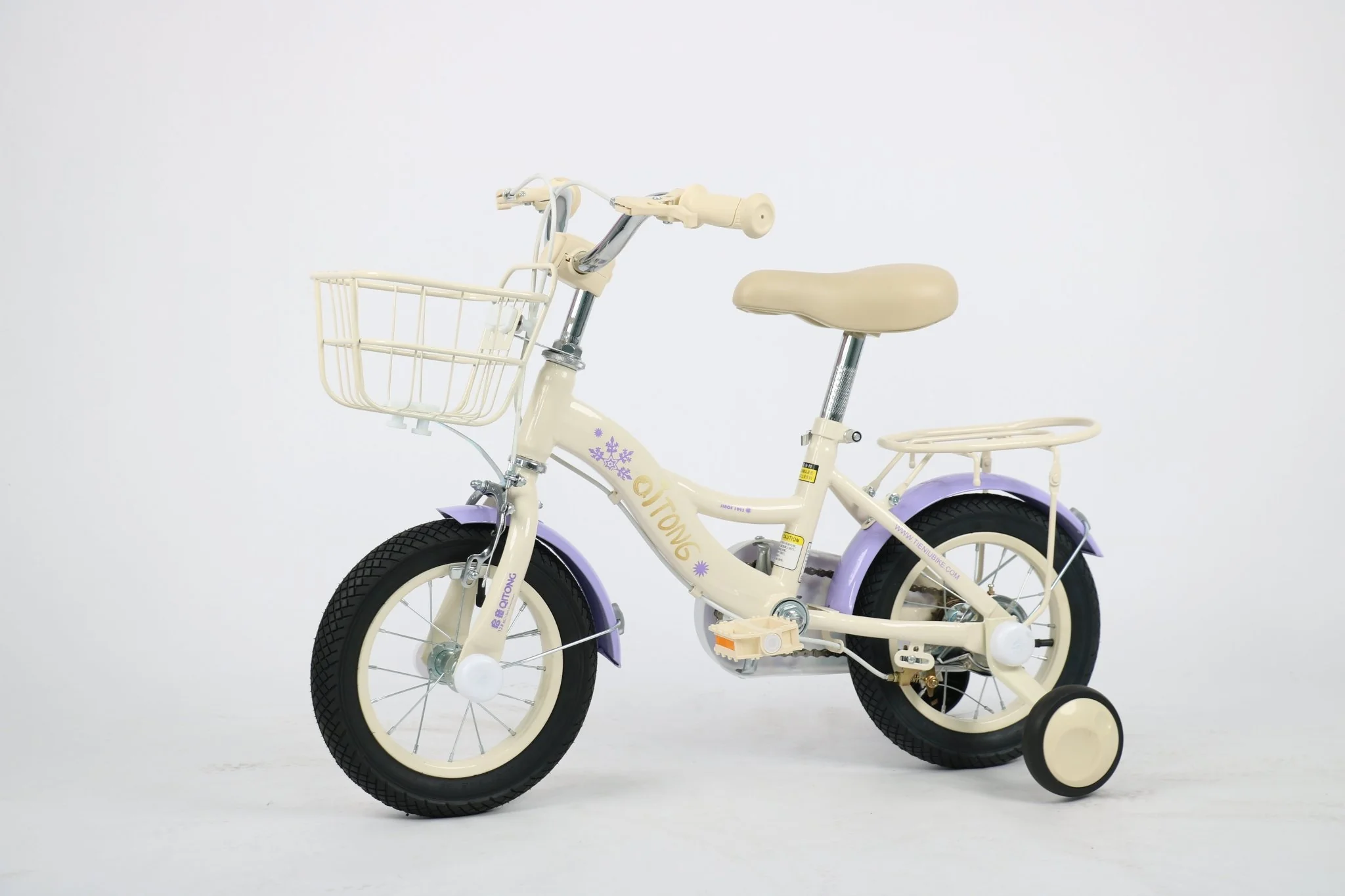 Qitong Bicycle With Basket 14 Inch Purple TN-B06 14IN - Image 4