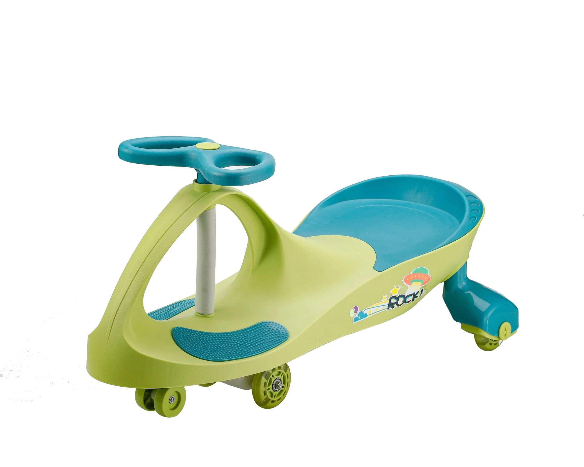 Qitong Rock Swing Car With Light Green/Blue QT-8097D1