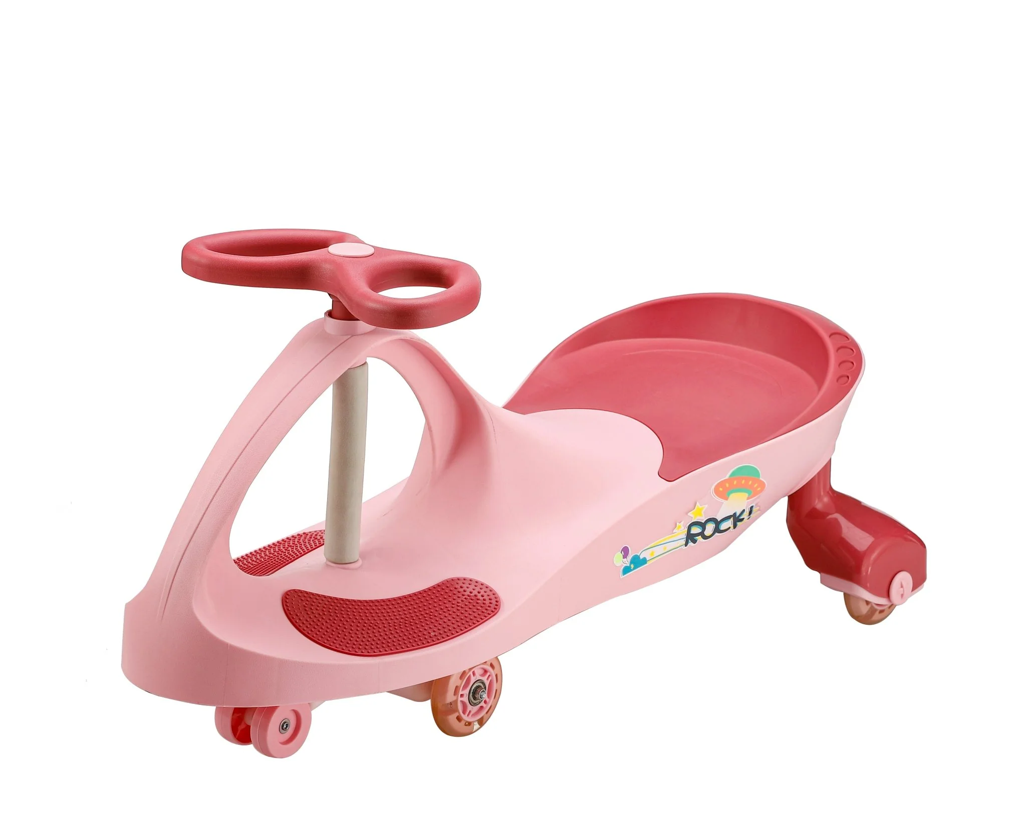 Qitong Swing Car With Music Pink/Red QT-8097D1