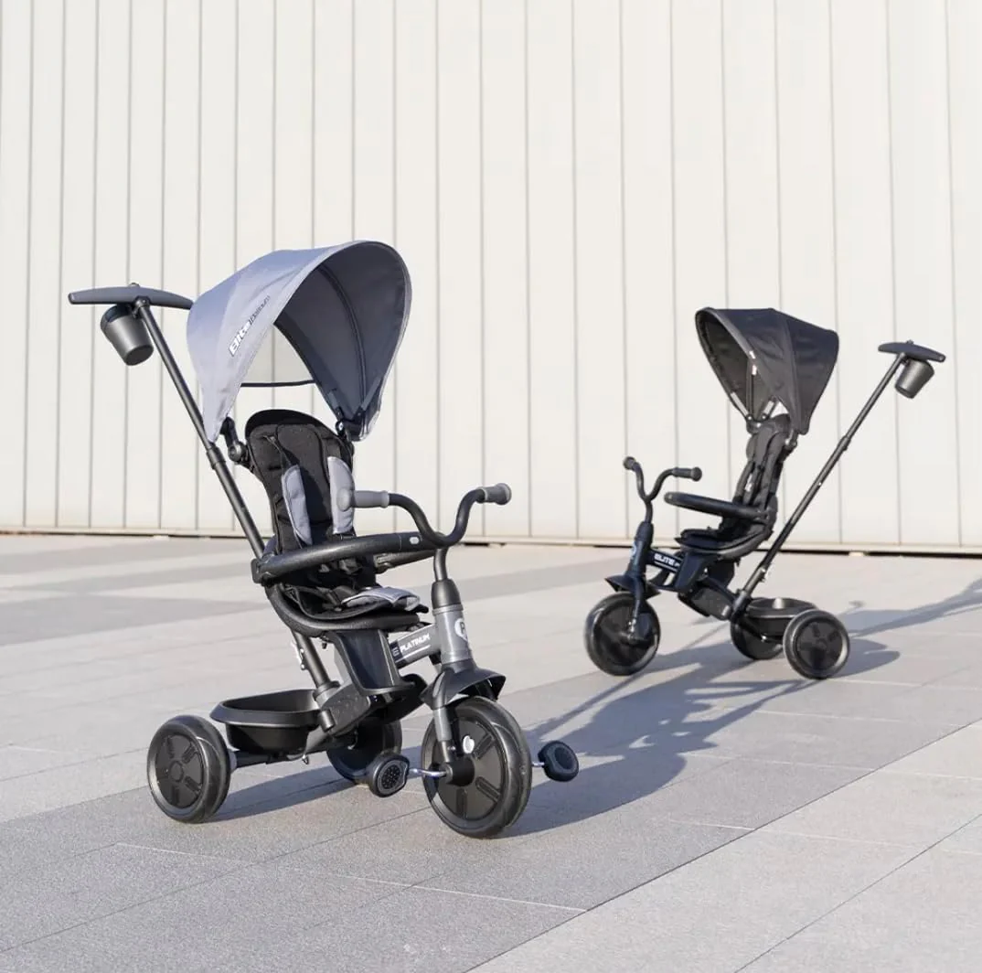 Qplay Elite Platinum 6-in-1 Tricycle Grey T10-ZB - Image 5