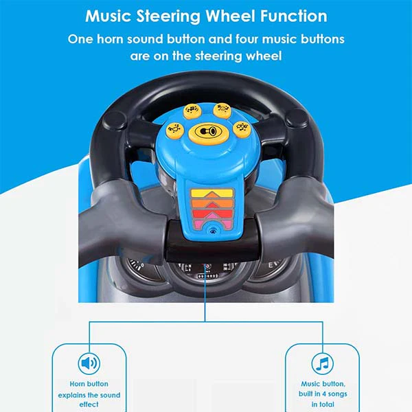 QuickCoupe 3-in-1 Pushing Car Blue B5128/321 - Image 6