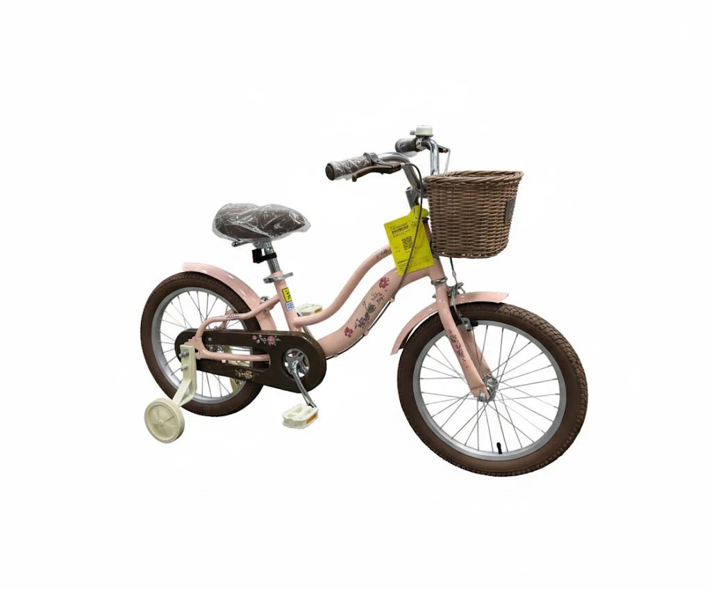 Raccoon Bicycle With Basket 16 Inch Pink TN24R65 16INCH
