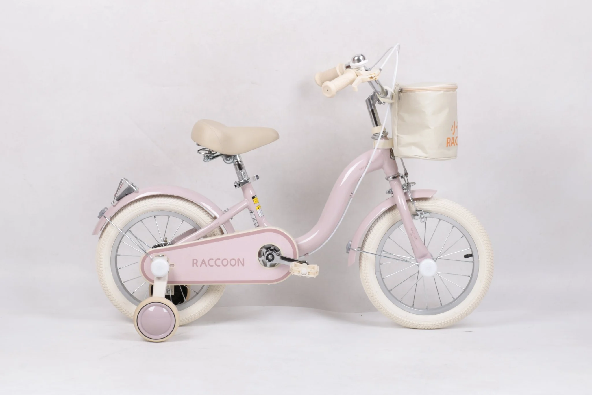 Raccoon Bicycle With Basket 14 Inch Pink TN23R06 14IN CARRIER - Image 5