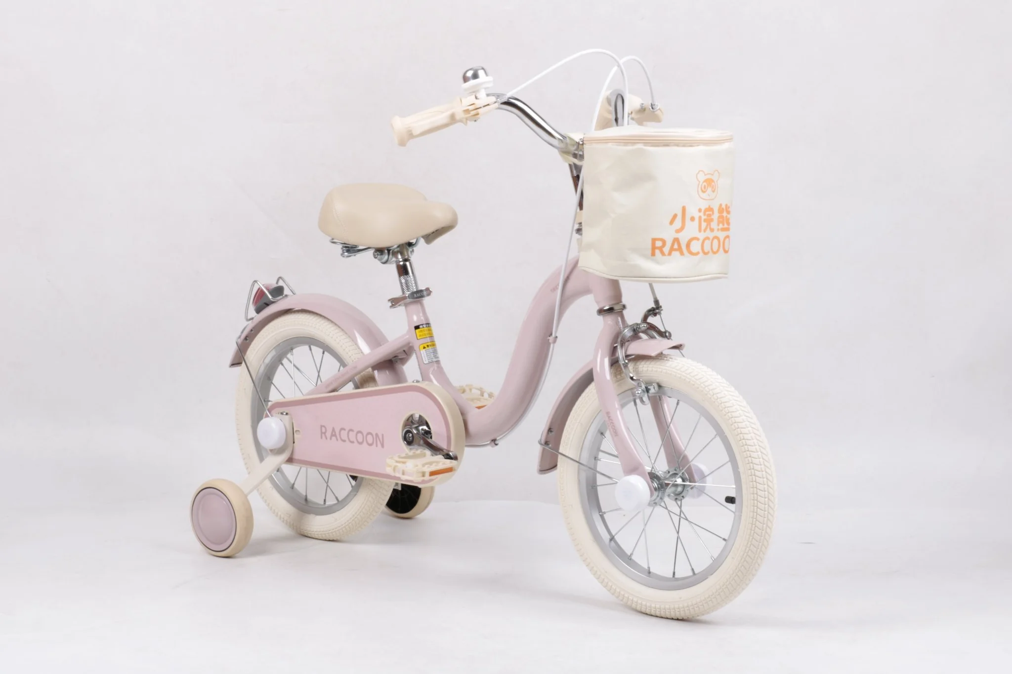 Raccoon Bicycle With Basket 14 Inch Pink TN23R06 14IN CARRIER - Image 6
