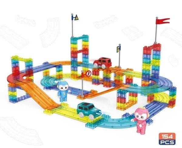 Rail Car Magnetic Blocks 154 Pcs 6707