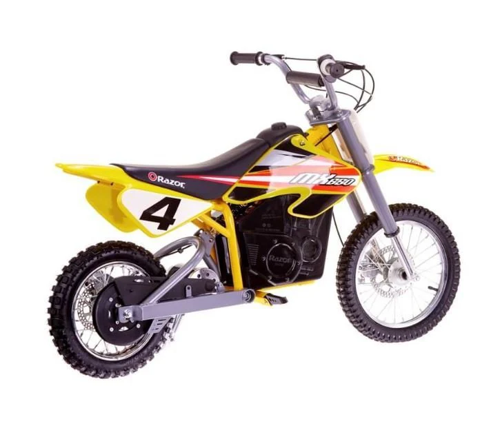Razor MX650 Dirt Rocket Electric Motocross Bike - Yellow - Image 4