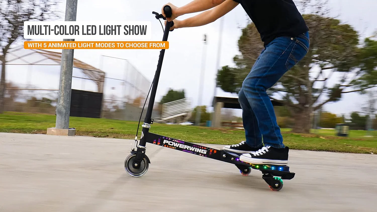Razor PowerWing Lightshow Caster Scooter 20073315
