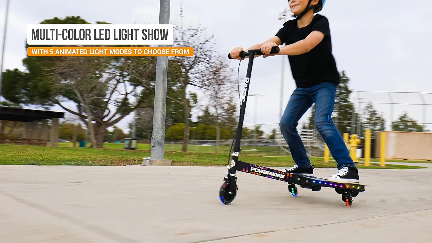 Razor PowerWing Lightshow Caster Scooter 20073315 - Image 2