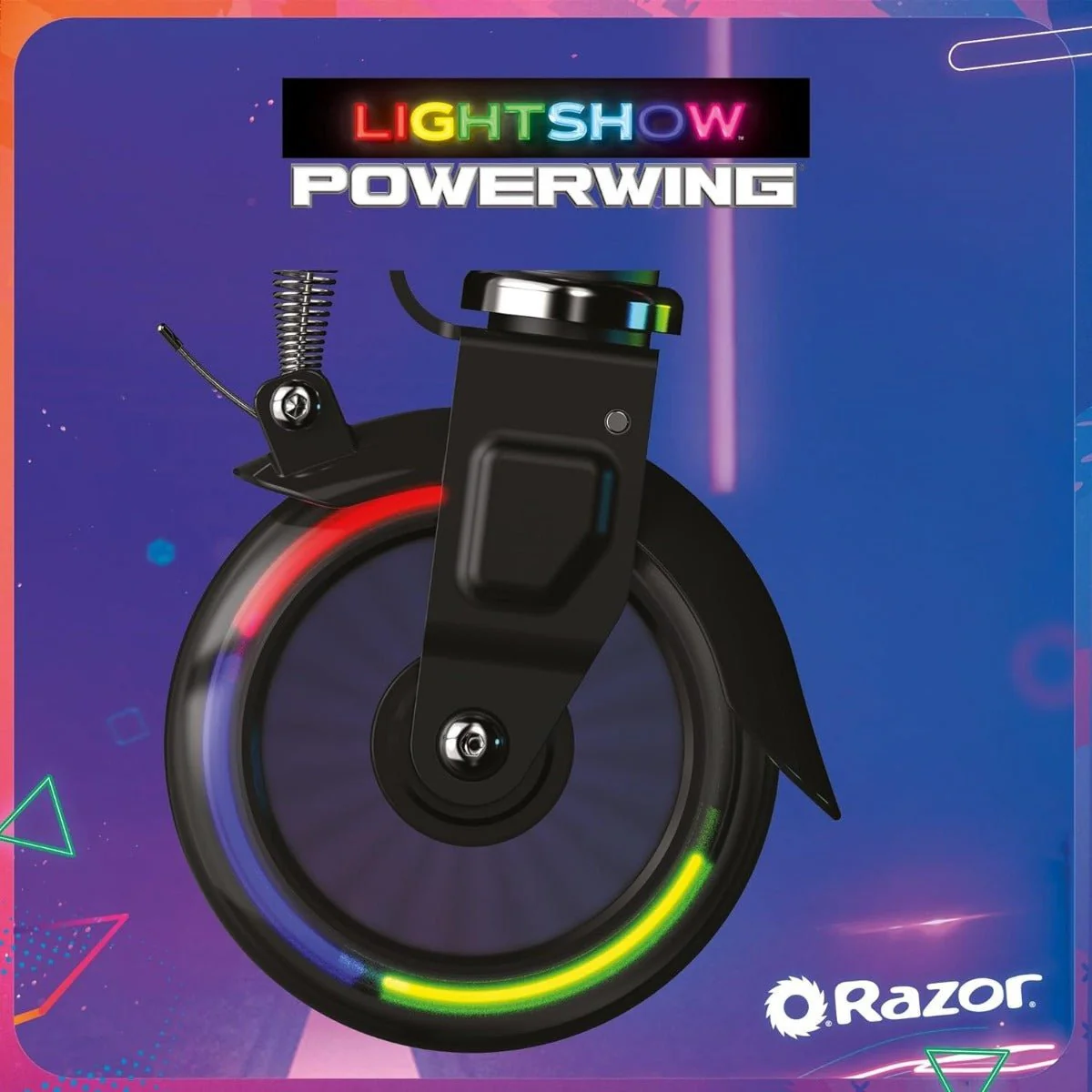 Razor PowerWing Lightshow Caster Scooter 20073315 - Image 6