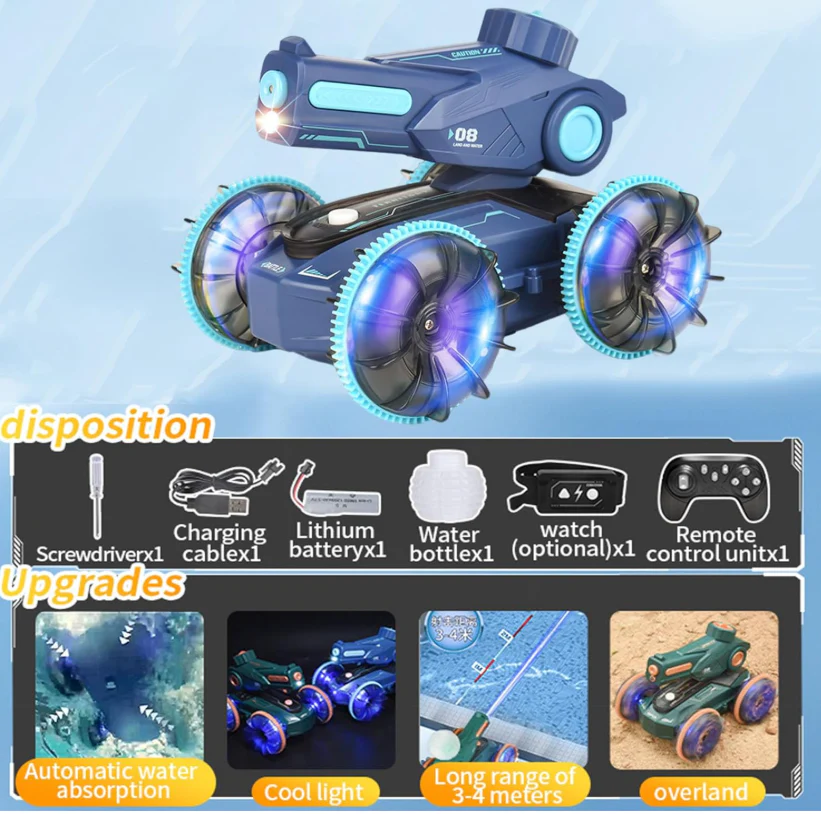 RC Amphibious Stunt Car HB-FG01/02/03 - Image 2