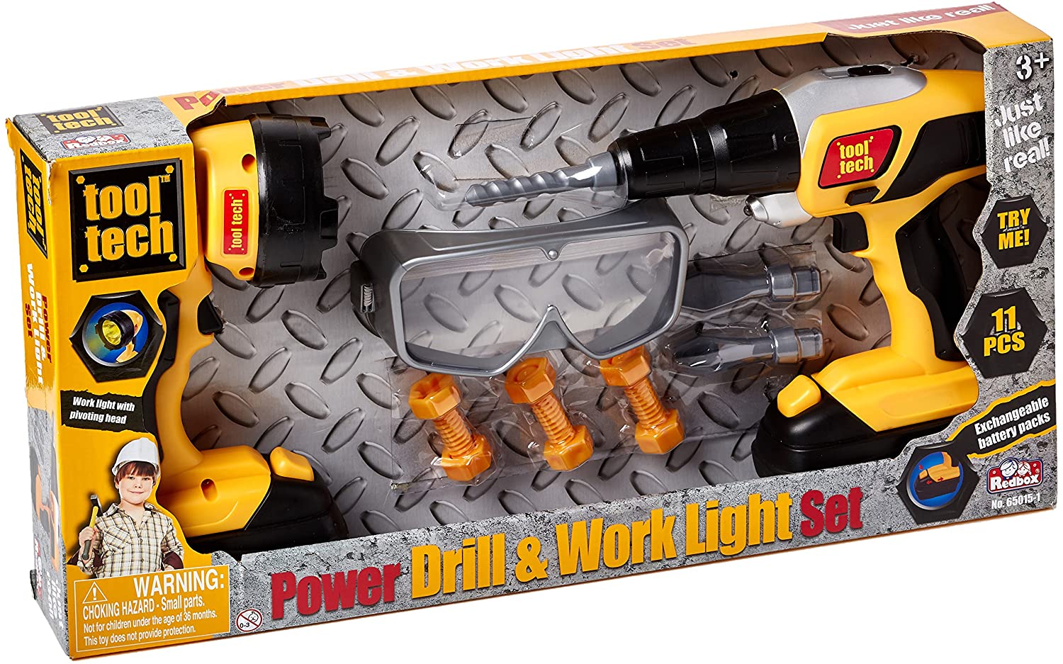Redbox Tool Tech Power Drill & Work Light Set 65015