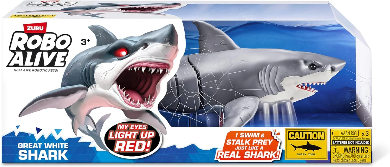 Robo Alive Shark Attack Great White Shark Series-1 71126 - Image 2