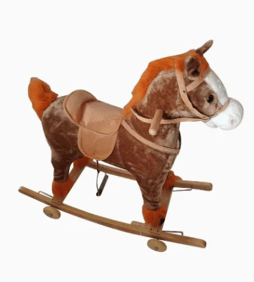 Rocking Horse with Wheel Brown 401W