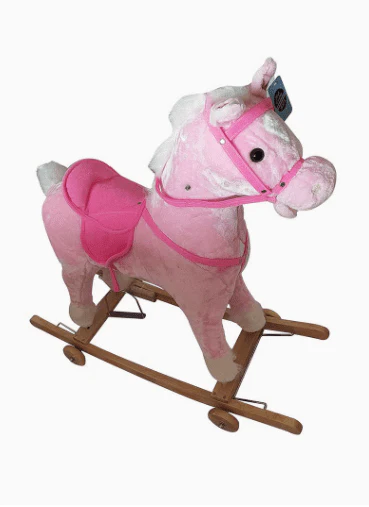 Rocking Horse with Wheel Pink 401W