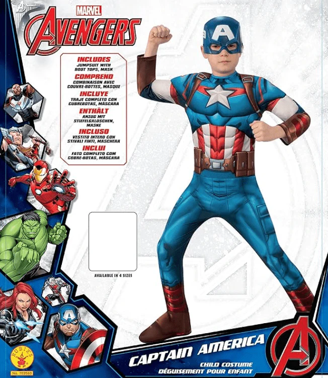 Rubies Captain America Classic Core Costume Small 3-4 702563-S - Image 3