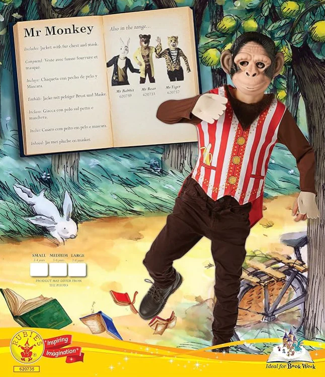 Rubies Mr Monkey Fancy Dress Medium 620735-M - Image 2