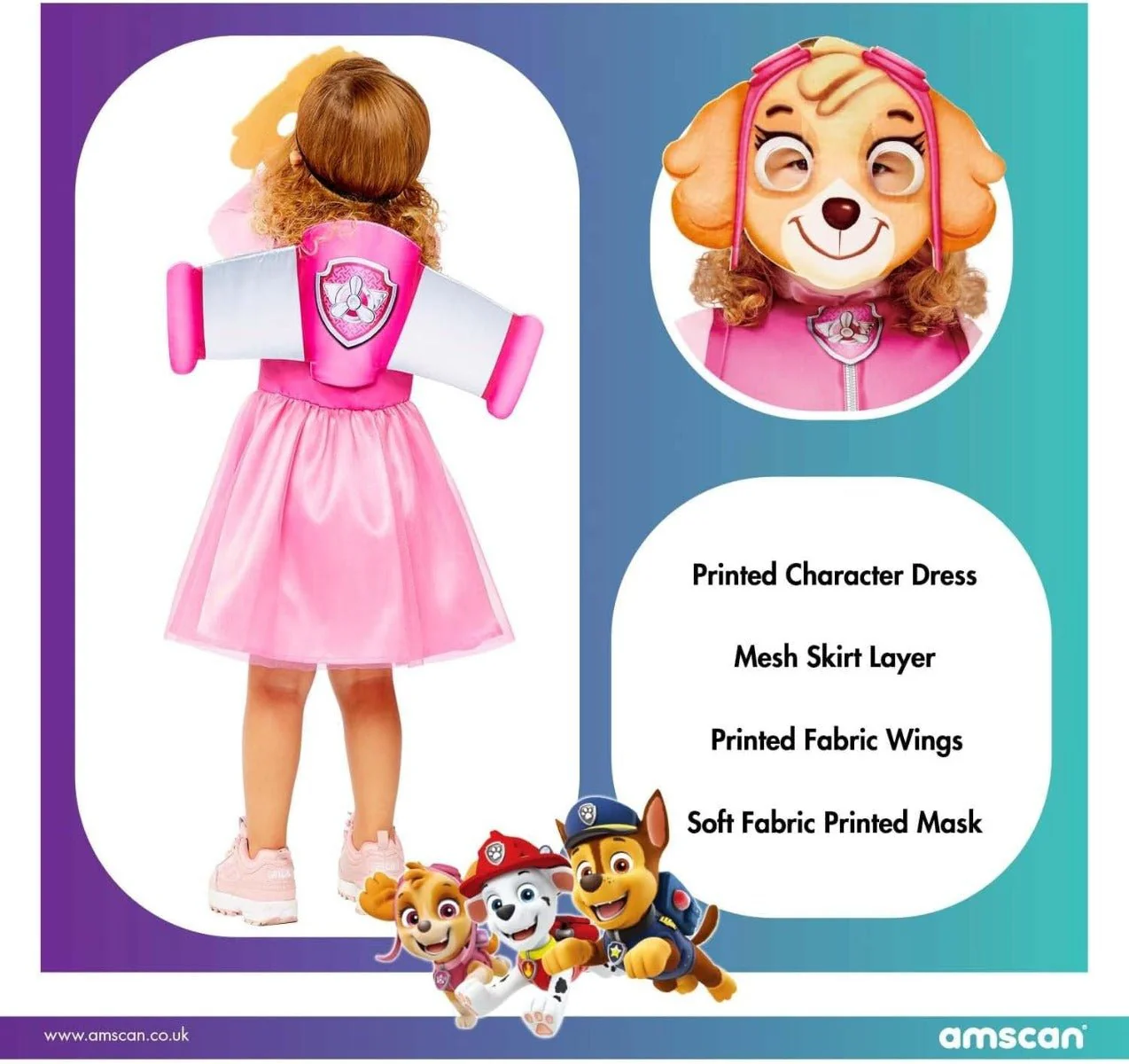 Rubies Paw Patrol Skye Costume 4-6 - Image 2