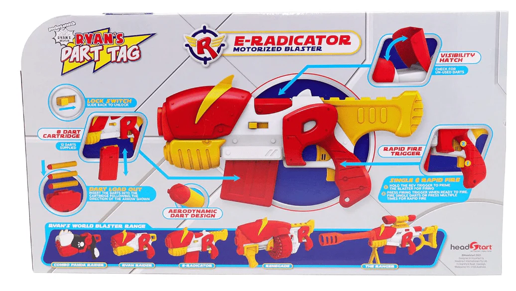 Ryan's World Foam Dart Tag E-Radicator Motorized Blaster 20483 - Image 3
