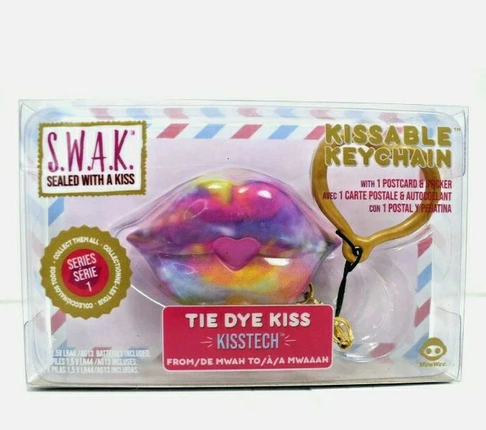 S.W.A.K Mothers Day Kiss New TIE DYE KISS Keychain 4110