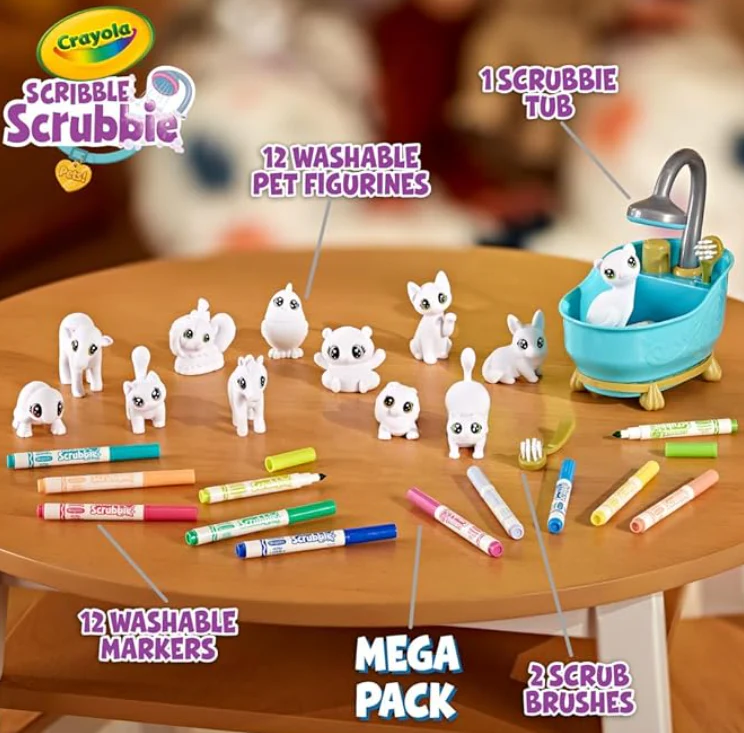 Scribble Scrubbie Pets Mega Blue Tub Playset CY74-7481 - Image 3