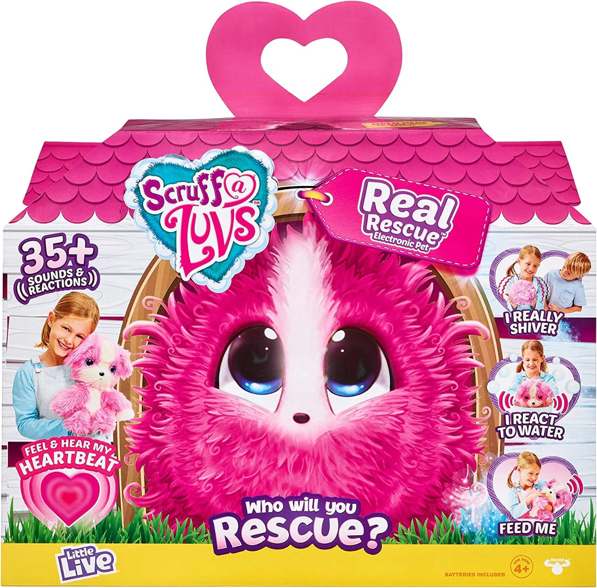Scruff-A-Luvs Real Rescue Pink 638SEP01 - Image 2