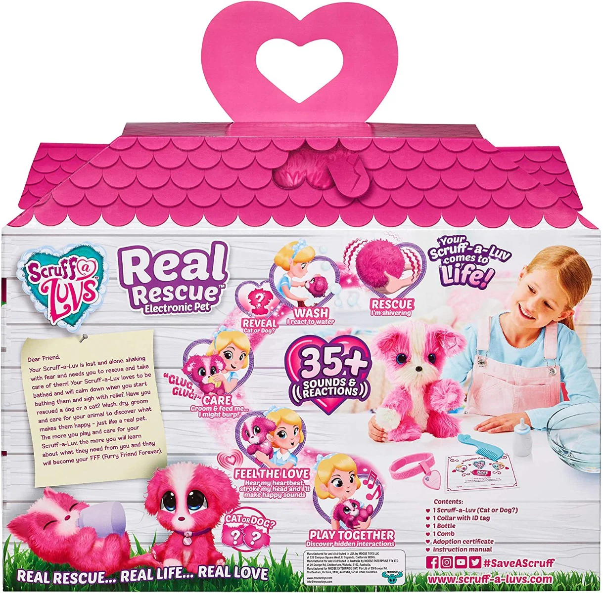 Scruff-A-Luvs Real Rescue Pink 638SEP01 - Image 6