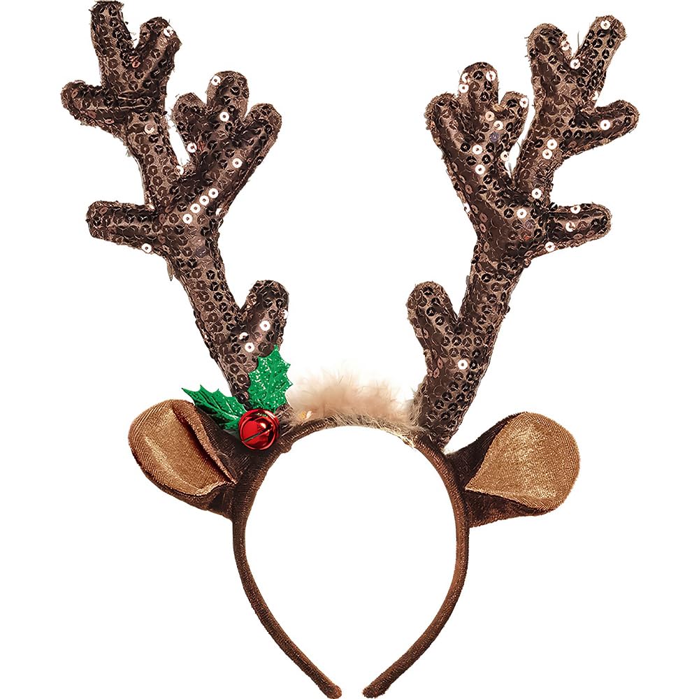 Sequins Antlers Headband 392098
