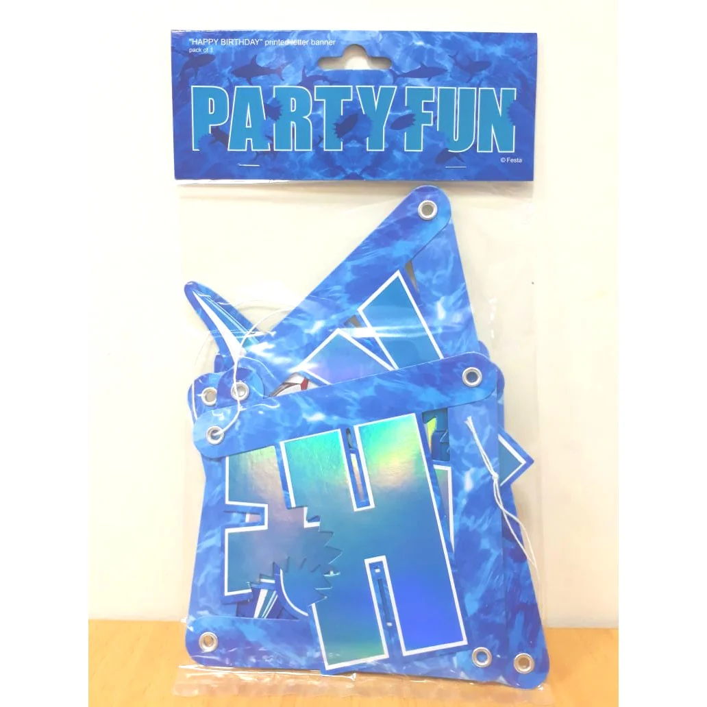 Shark Birthday Banner