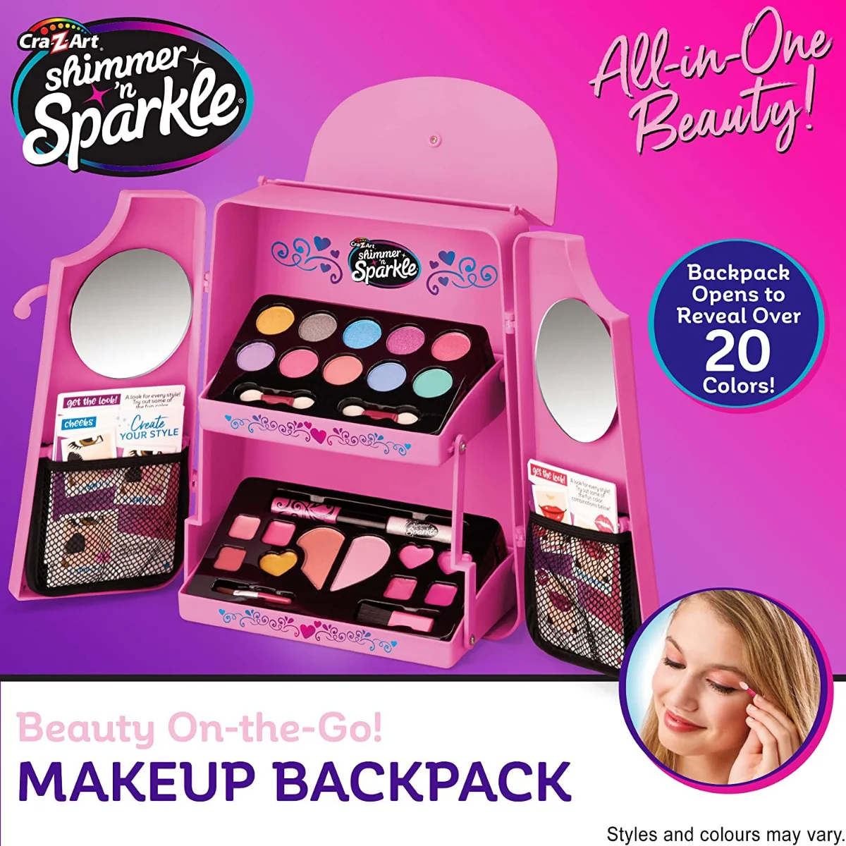 Shimmer N Sparkle All-in-One Cosmetic Makeup Backpack 17905 - Image 3