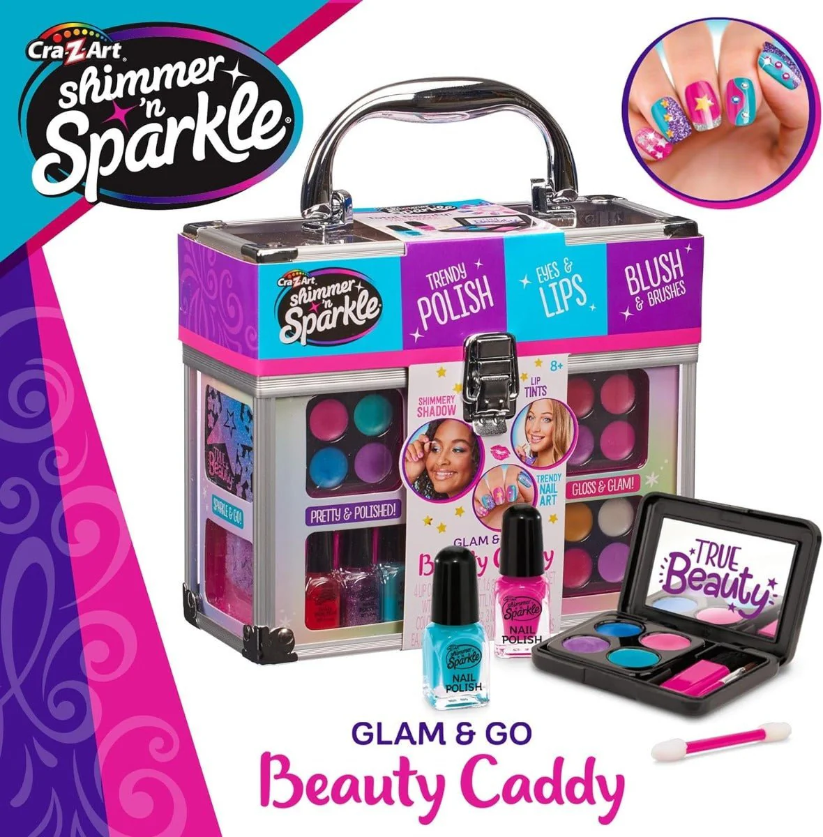 Shimmer 'n Sparkle Glam & Go Beauty Caddy SNS-17360 - Image 5