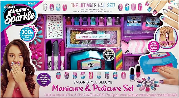 Shimmer N Sparkle Salon Style Deluxe Manicure & Pedicure SNS-65590 - Image 3