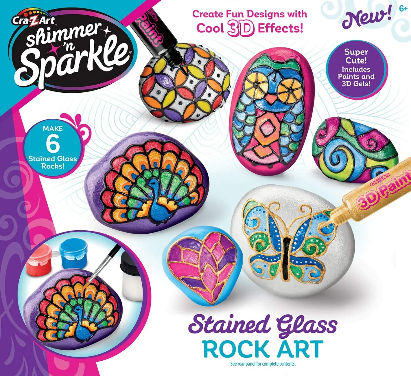 Shimmer N Sparkle Stained Glass Rock Art