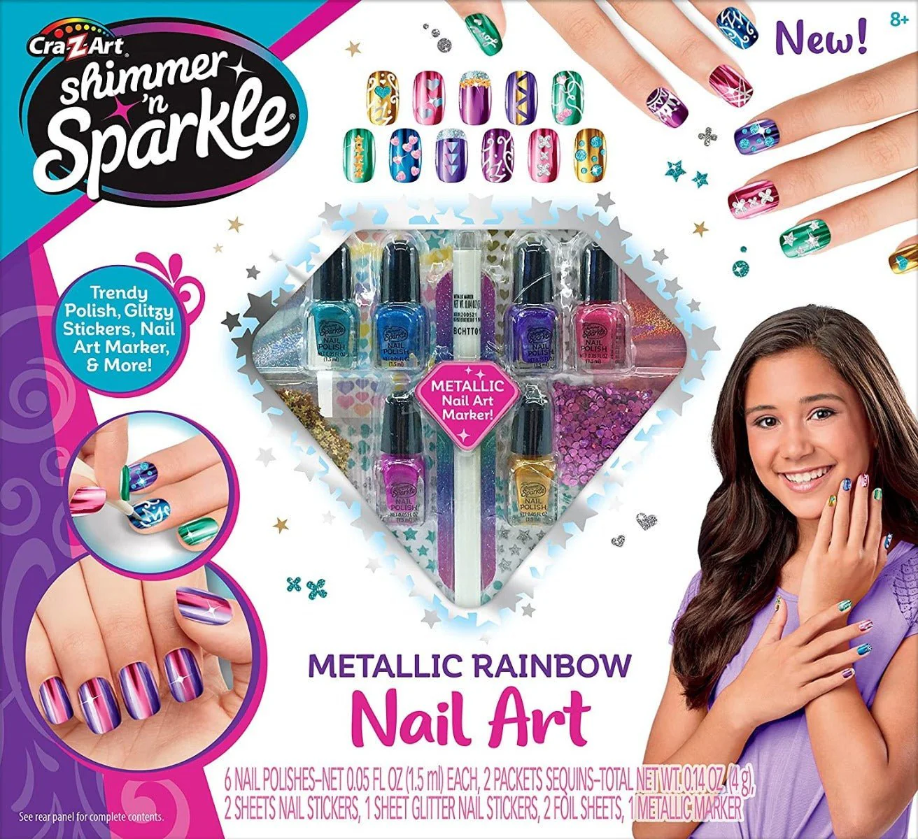 Shimmer 'n Sparkle Ultimate Glitter Metallic Nail Art SNS-65540