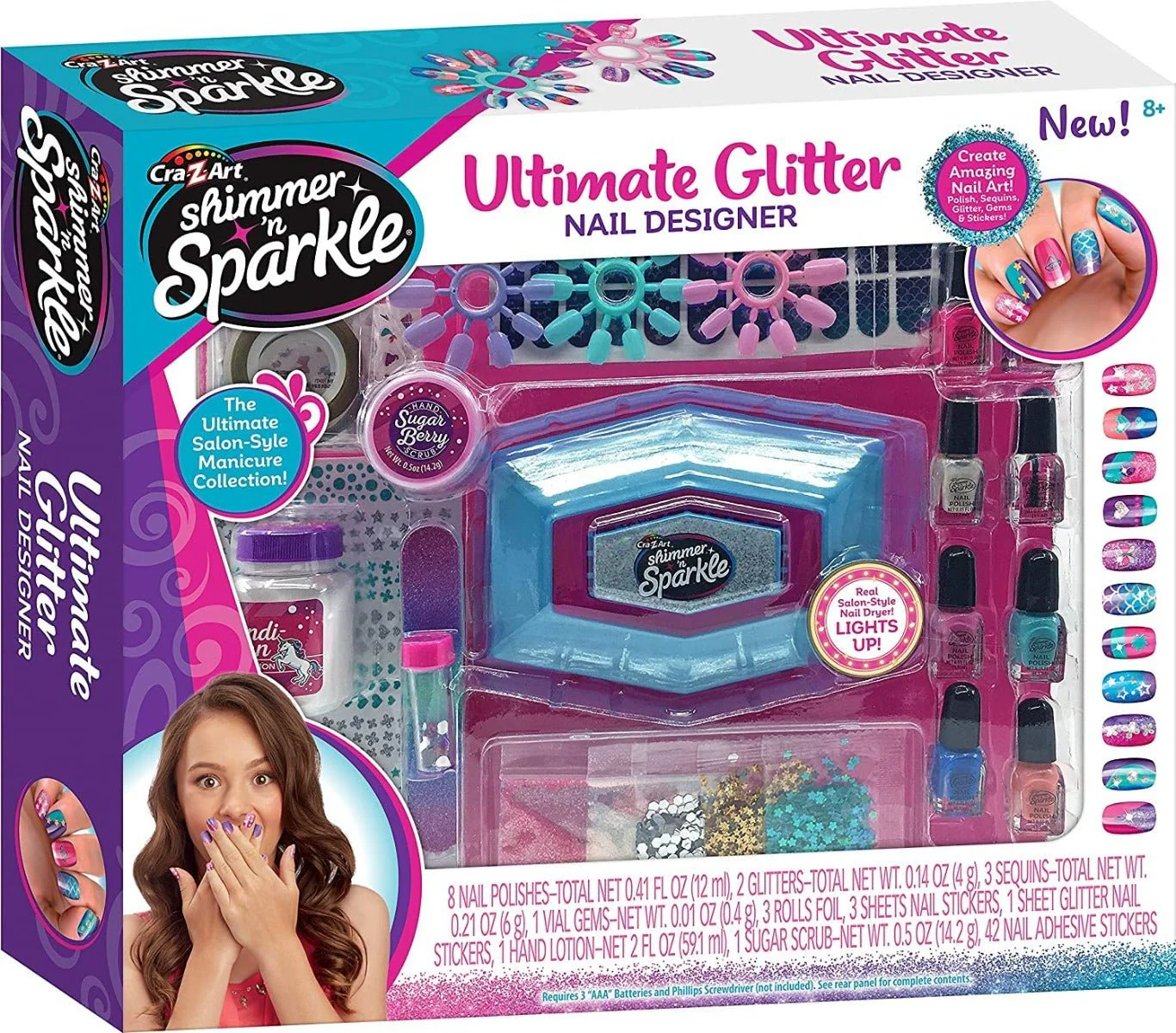 Shimmer 'n Sparkle Ultimate Glitter Nail Designer Kit SNS-65518 - Image 5
