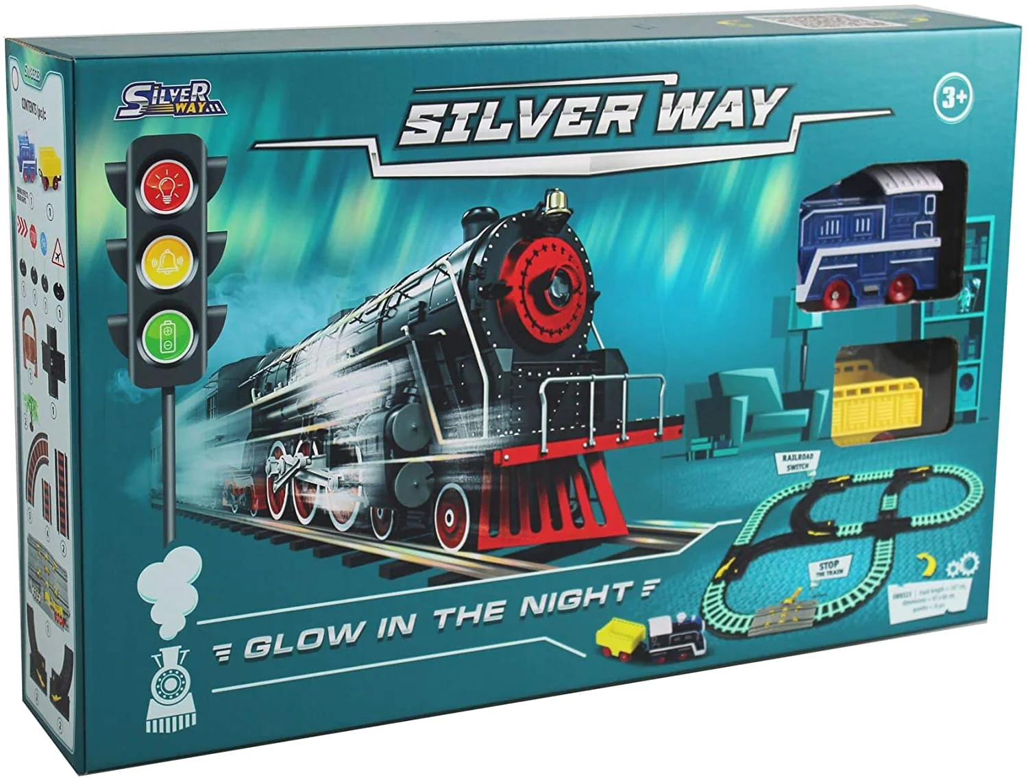 Silver Way Glow in the Dark Train Set SW8323