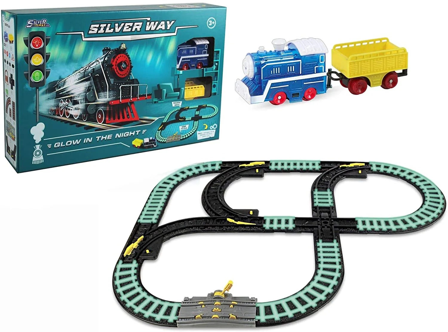Silver Way Glow in the Dark Train Set SW8323 - Image 2