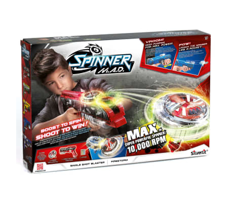 Silverlit Spinner Mad Single Shot Blaster Firestorm Red 86301