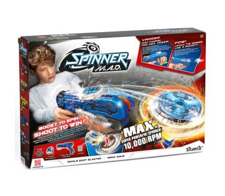 Silverlit Spinner Mad Single Shot Blaster Mega Wave Blue 86304 - Image 4