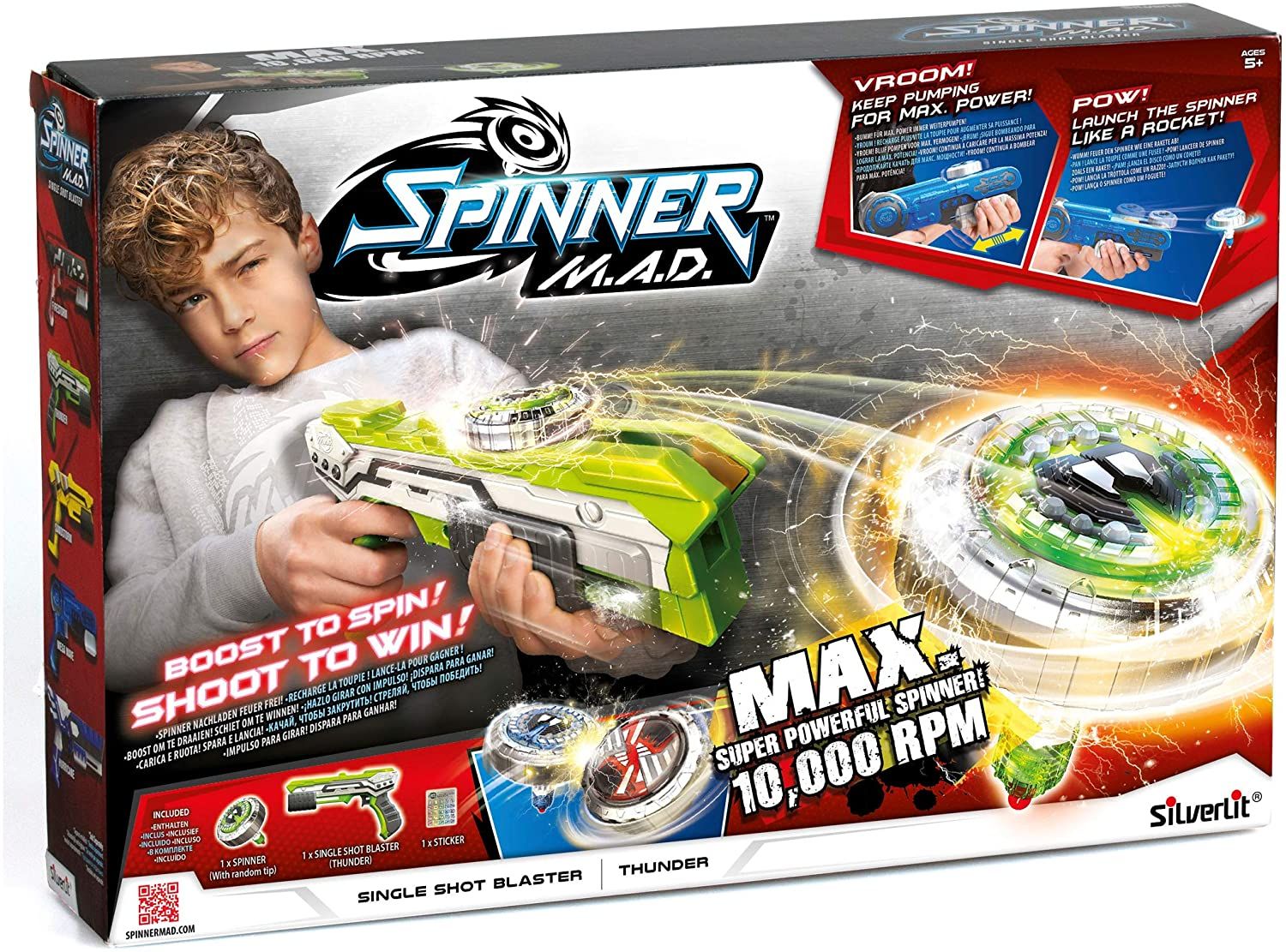Silverlit Spinner Mad Single Shot Blaster Thunder - Image 2
