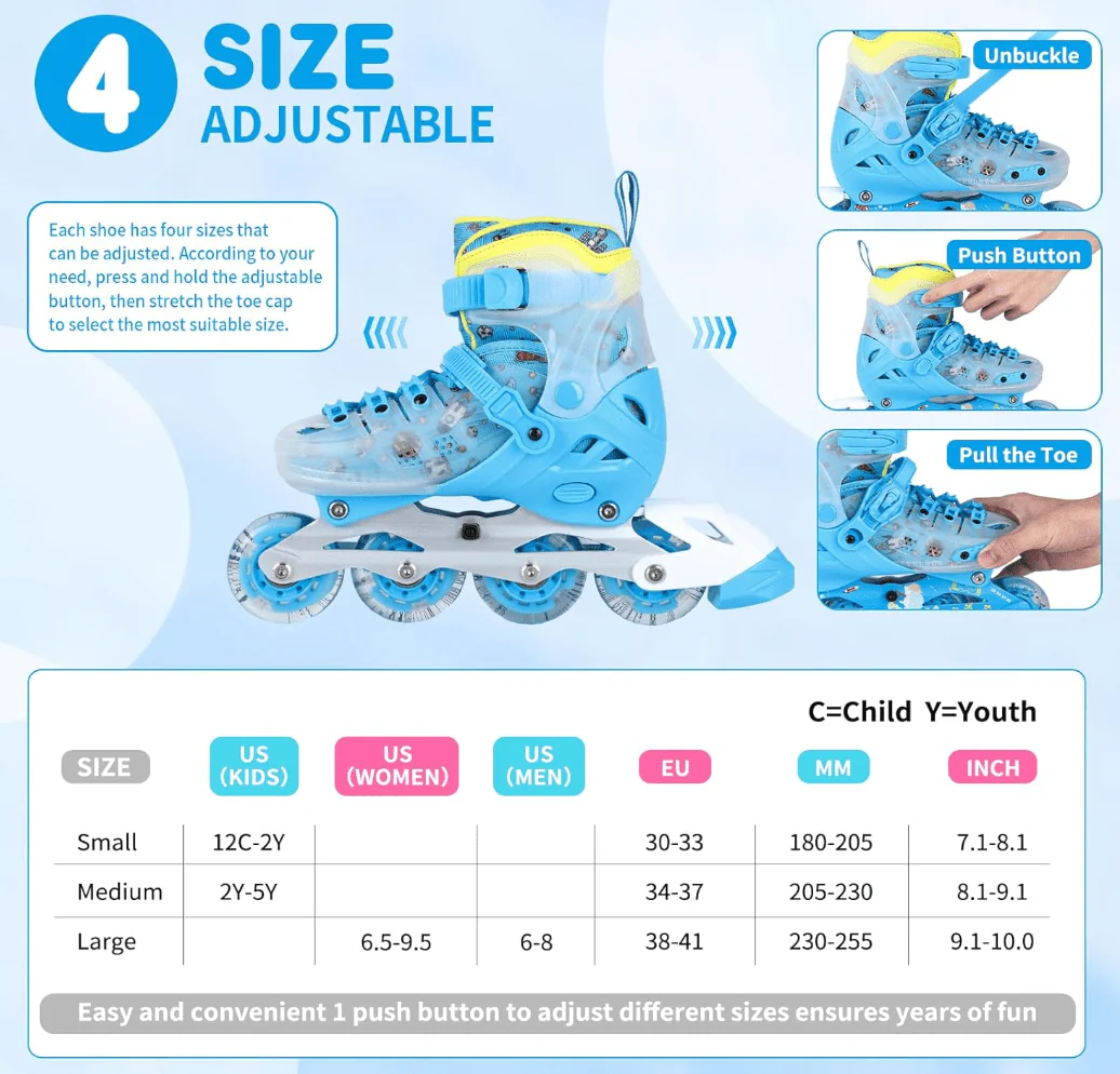 Skate Shoes Size 39-42 Blue Large - Image 4