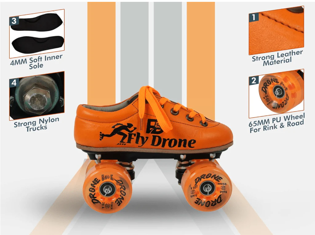 Skate Shoes Size 35-38 Orange SKATE155K-M - Image 3