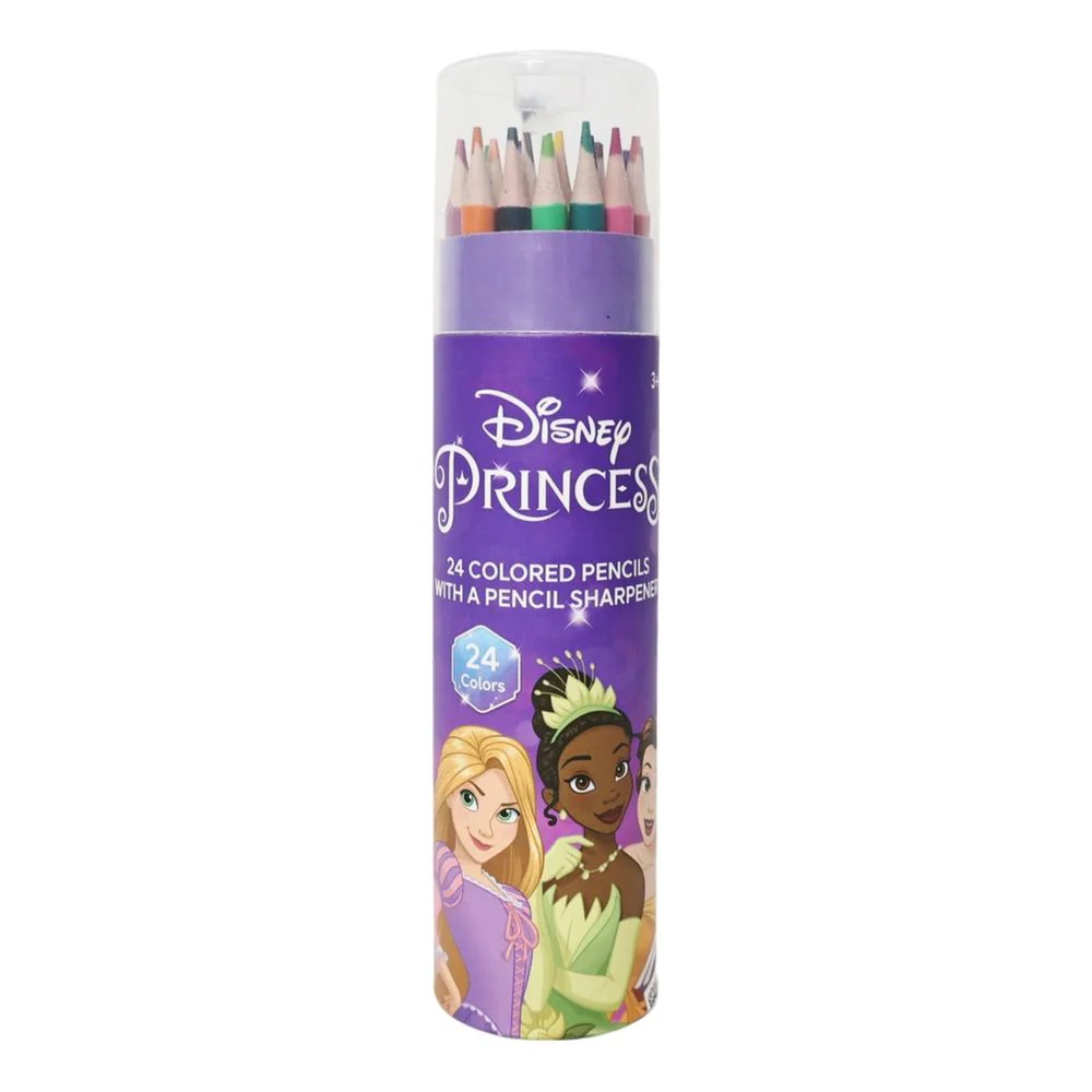 Skoodles Disney Princess Coloured Pencil With Sharpener 24 Pieces - Image 3