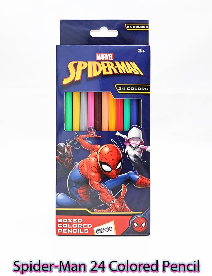Skoodles Spider-Man Coloured Pencil 24 Pieces - Image 3