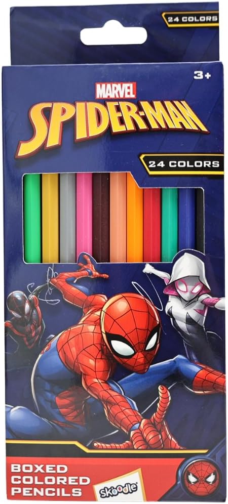 Skoodles Spider-Man Coloured Pencil 24 Pieces - Image 5