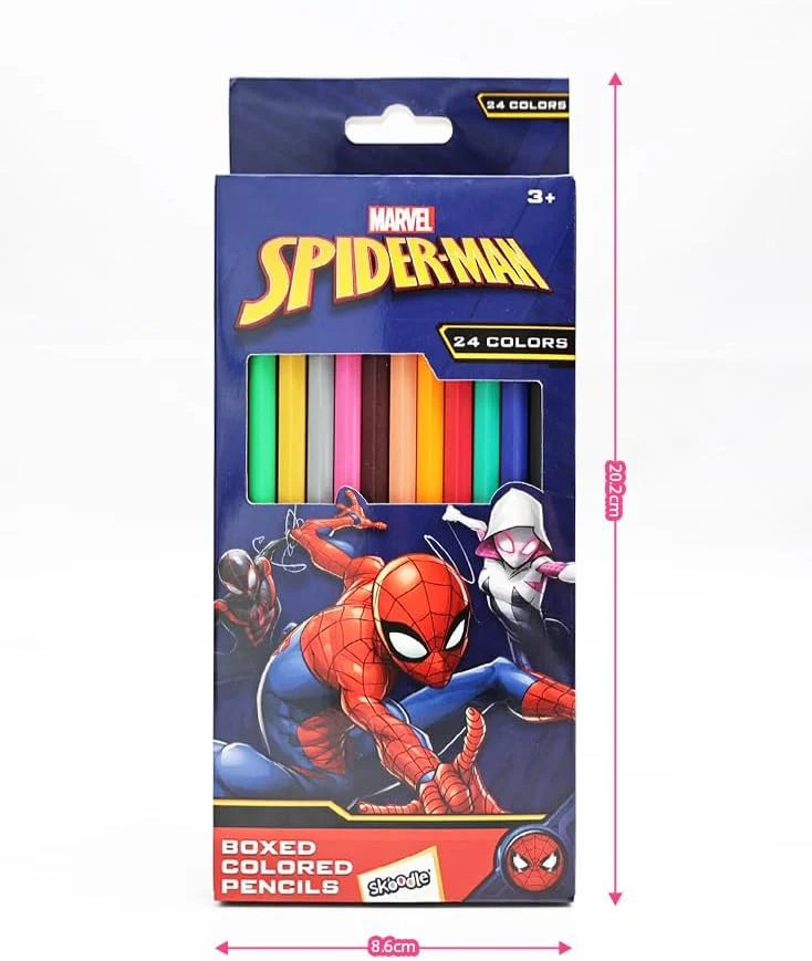 Skoodles Spider-Man Coloured Pencil 24 Pieces - Image 7